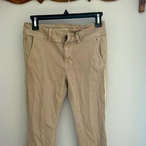 American eagle light flared khaki pants